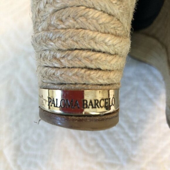 PALOMA BARCELO Blue Leather Espadrille Sandals 9.5 - Picture 10 of 12